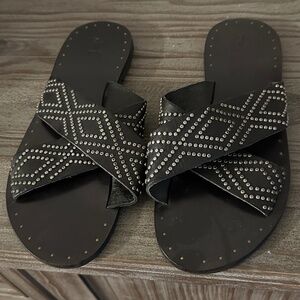 Frye Studded Leather Sandals (Never Worn) Size 10
